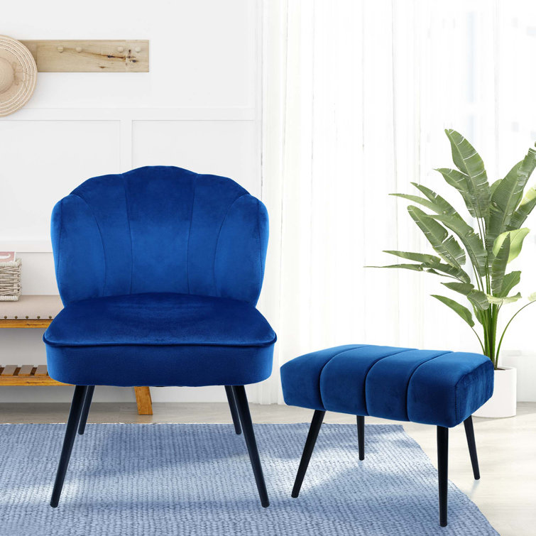 Salyer velvet upholstered online arm chair